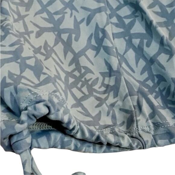 Patagonia Activewear Halter Top XS Blue Aqua Crisscross Drawstring Bottom - Picture 10 of 13